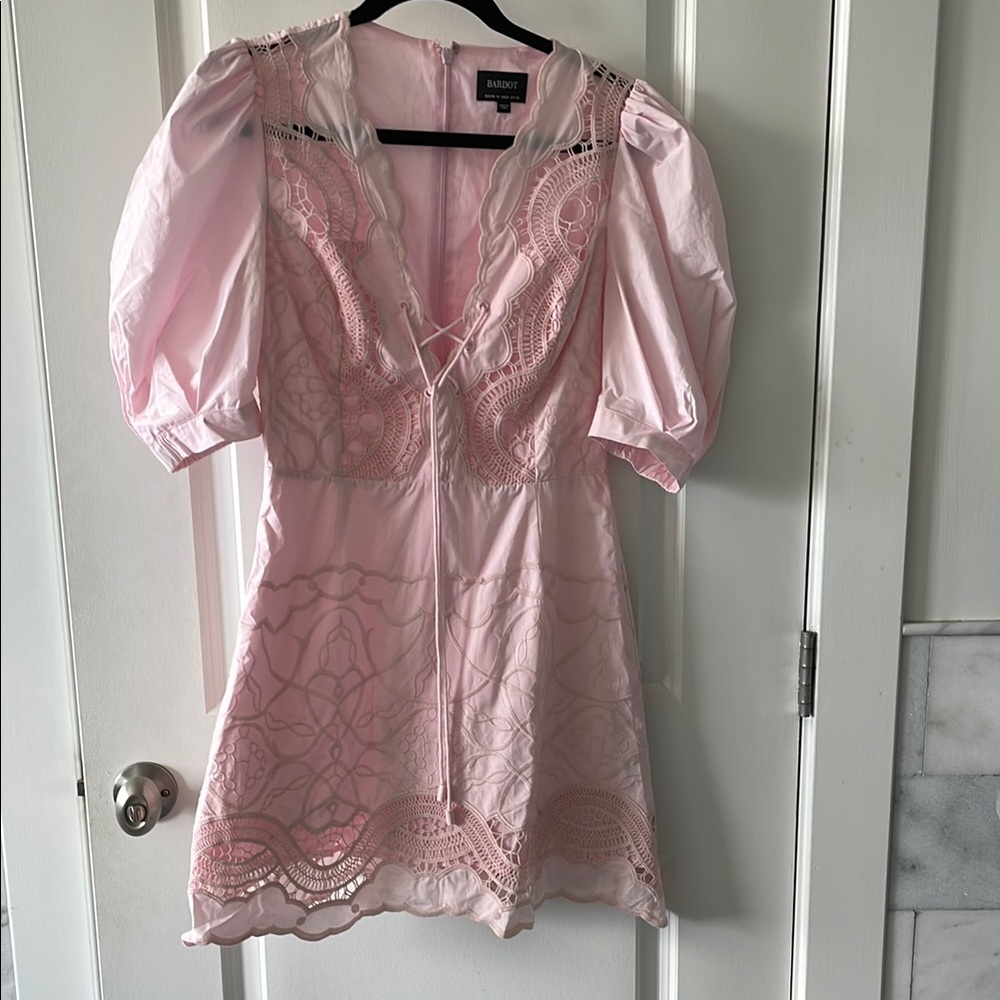 Bardo Pink Lace Detail Dress
